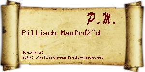 Pillisch Manfréd névjegykártya